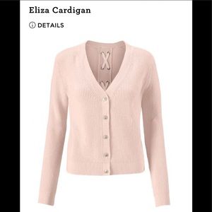 EUC CABI Eliza Cardigan, beautiful pale pink sweater. Size L